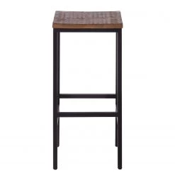 Ars manufacti Tabouret de bar Grasby - Pin recyclé / Métal - Pin foncé / Noir -Commodes enfant Soldes barhocker grasby altholz pinie metall pinie dunkel schwarz 4884612