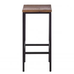 Ars manufacti Tabouret de bar Grasby - Pin recyclé / Métal - Pin foncé / Noir -Commodes enfant Soldes barhocker grasby altholz pinie metall pinie dunkel schwarz 4884616