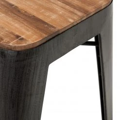 Ars manufacti Tabourets de bar Manchester (lot de 2) - Acacia massif / Métal - Acacia / Anthracite -Commodes enfant Soldes barhocker manchester 2er set akazie massiv metall 4873832