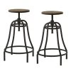 Ars manufacti Tabourets de bar Roth (lot de 2) - Noir