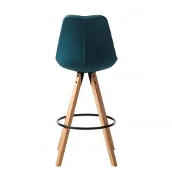 Mørteens Chaises de bar Aledas II - Bleu pétrole - Lot de 2 -Commodes enfant Soldes barstuhl aledas ii 2er set webstoff gummibaum massiv petrol 4851336