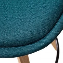 Mørteens Chaises de bar Aledas II - Bleu pétrole - Lot de 2 -Commodes enfant Soldes barstuhl aledas ii 2er set webstoff gummibaum massiv petrol 4851344