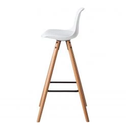 Mørteens Chaise de bar Langford - Blanc - 1 chaise -Commodes enfant Soldes barstuhl colville kunststoff buche massiv weiss 4598552