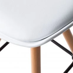 Mørteens Chaise de bar Langford - Blanc - 1 chaise -Commodes enfant Soldes barstuhl colville kunststoff buche massiv weiss 4598564