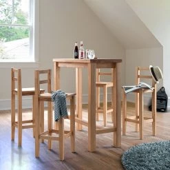 Ars Natura Chaise de bar Frizz - Duramen de hêtre massif - Huilé -Commodes enfant Soldes barstuhl frizz kernbuche 290555