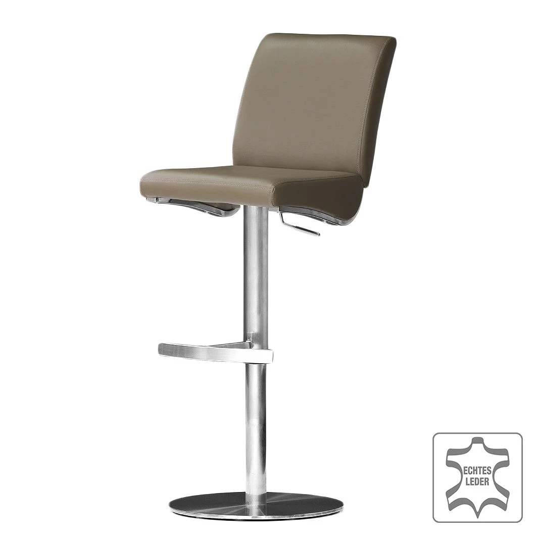 Roomscape Tabouret de bar Hoover - Cappuccino - Cylindre - Cuir véritable 2 Roomscape Tabouret de bar Hoover - Cappuccino - Cylindre - Cuir véritable – Image 2