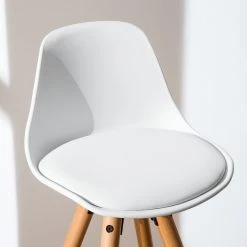 Mørteens Chaise de bar Langford - Blanc - 1 chaise -Commodes enfant Soldes barstuhl langford kunststoff buche massiv weiss 4765516