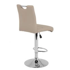 Fredriks Chaises de bar Malte (lot de 2) - Imitation cuir / Métal - Chrome - Cappuccino -Commodes enfant Soldes barstuhl malte 2er set kunstleder cappuccino 1609086