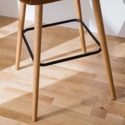 Mørteens Chaises de bar Nicholas I - Imitation cuir / Chêne massif - Marron vintage - Lot de 2 -Commodes enfant Soldes barstuhl nicholas i 2er set kunstleder eiche massiv vintage braun 4793708