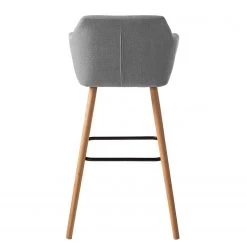 Mørteens Chaises de bar Nicholas II - Granit - Lot de 2 -Commodes enfant Soldes barstuhl nicholas ii webstoff 2er set eiche massiv granit 4783776