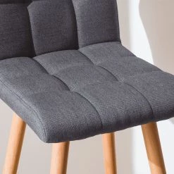 Mørteens Chaises de bar Panola (lot de 2) - Basalte -Commodes enfant Soldes barstuhl panola 2er set webstoff buche massiv basalt 4787504