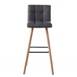 Mørteens Chaises de bar Panola (lot de 2) - Basalte -Commodes enfant Soldes barstuhl panola 2er set webstoff buche massiv grau 4408648