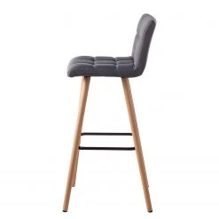 Mørteens Chaises de bar Panola (lot de 2) - Basalte -Commodes enfant Soldes barstuhl panola 2er set webstoff buche massiv grau 4408652