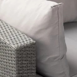 Jardi Ensemble lounge Paradise Lounge I - 4 éléments - Tissu / Polyrotin- Gris clair / Gris -Commodes enfant Soldes loungeset paradise lounge i 4 teilig webstoff polyrattan hellgrau grau 4533264