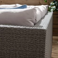 Jardi Ensemble lounge Paradise Lounge I - 4 éléments - Tissu / Polyrotin- Gris clair / Gris -Commodes enfant Soldes loungeset paradise lounge i 4 teilig webstoff polyrattan hellgrau grau 4561016