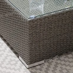 Jardi Ensemble lounge Paradise Lounge I - 4 éléments - Tissu / Polyrotin- Gris clair / Gris -Commodes enfant Soldes loungeset paradise lounge i 4 teilig webstoff polyrattan hellgrau grau 4561024