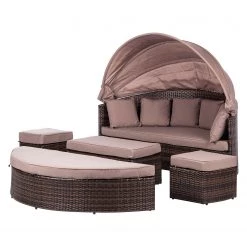 Merxx Salon de jardin modulable Riva - Polyrotin / Textile marron Taupe 17 Merxx Salon de jardin modulable Riva - Polyrotin / Textile marron Taupe -Commodes enfant Soldes relaxinsel riva polyrattan textil braun taupe 1770690
