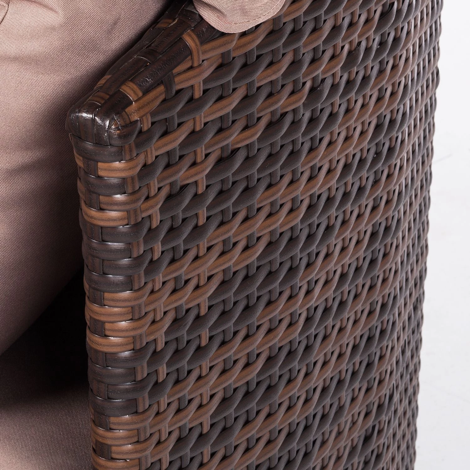 Merxx Salon de jardin modulable Riva - Polyrotin / Textile marron Taupe 8 Merxx Salon de jardin modulable Riva - Polyrotin / Textile marron Taupe – Image 8