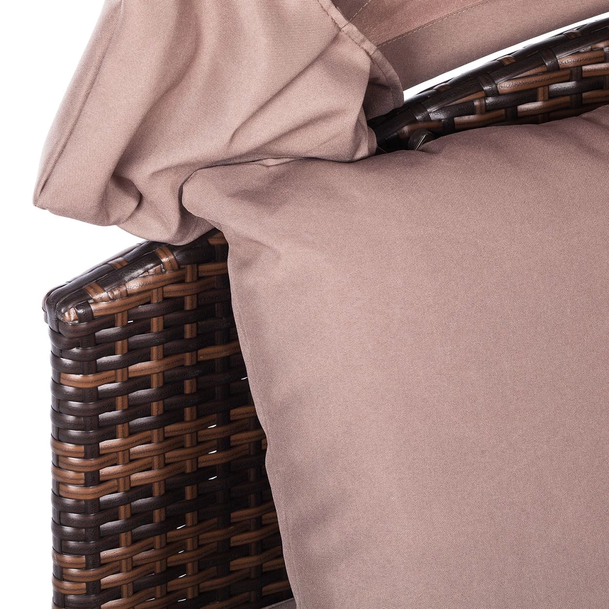 Merxx Salon de jardin modulable Riva - Polyrotin / Textile marron Taupe 11 Merxx Salon de jardin modulable Riva - Polyrotin / Textile marron Taupe – Image 11
