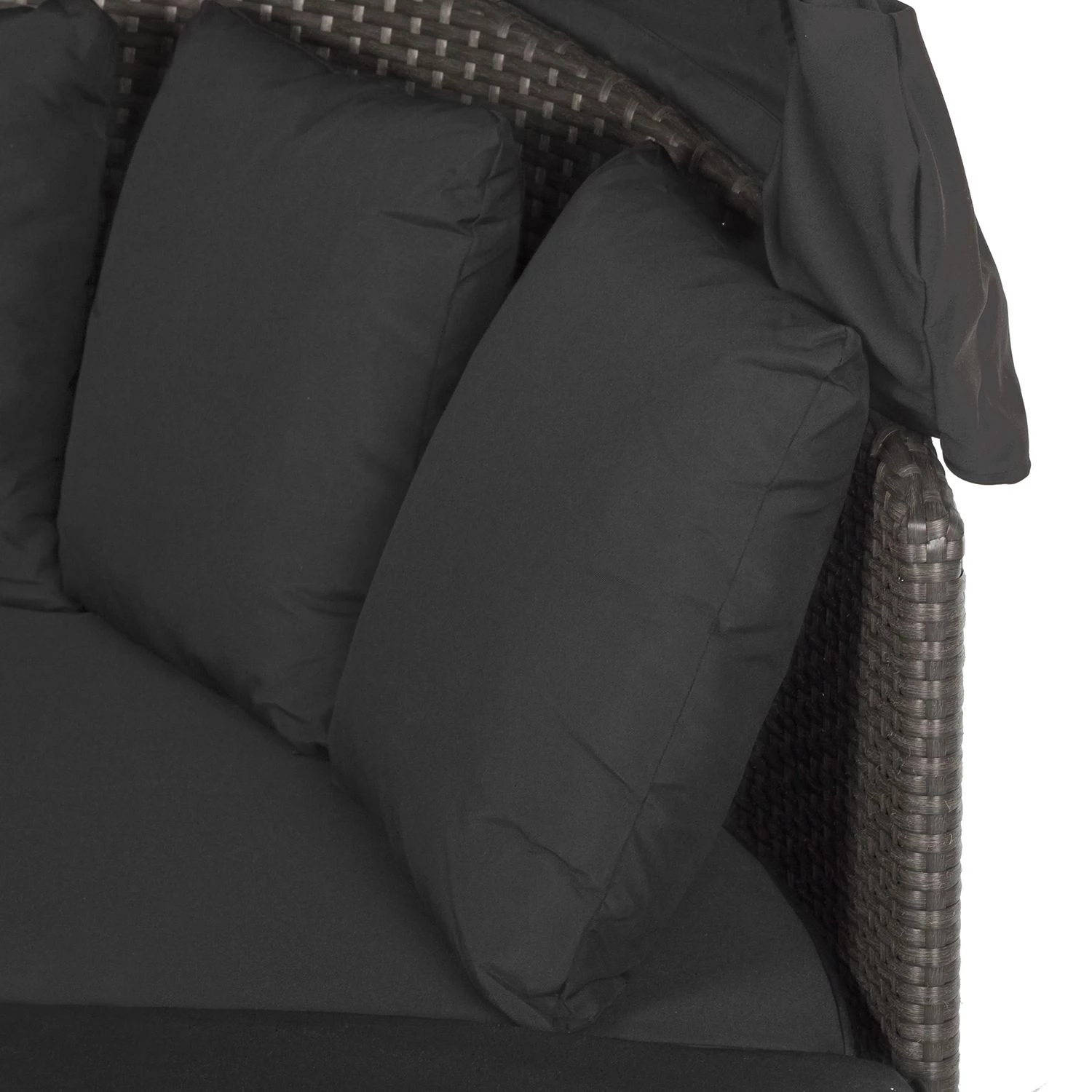 Merxx Salon de jardin modulable Riva - Polyrotin / Tissu - Gris 7 Merxx Salon de jardin modulable Riva - Polyrotin / Tissu - Gris – Image 7