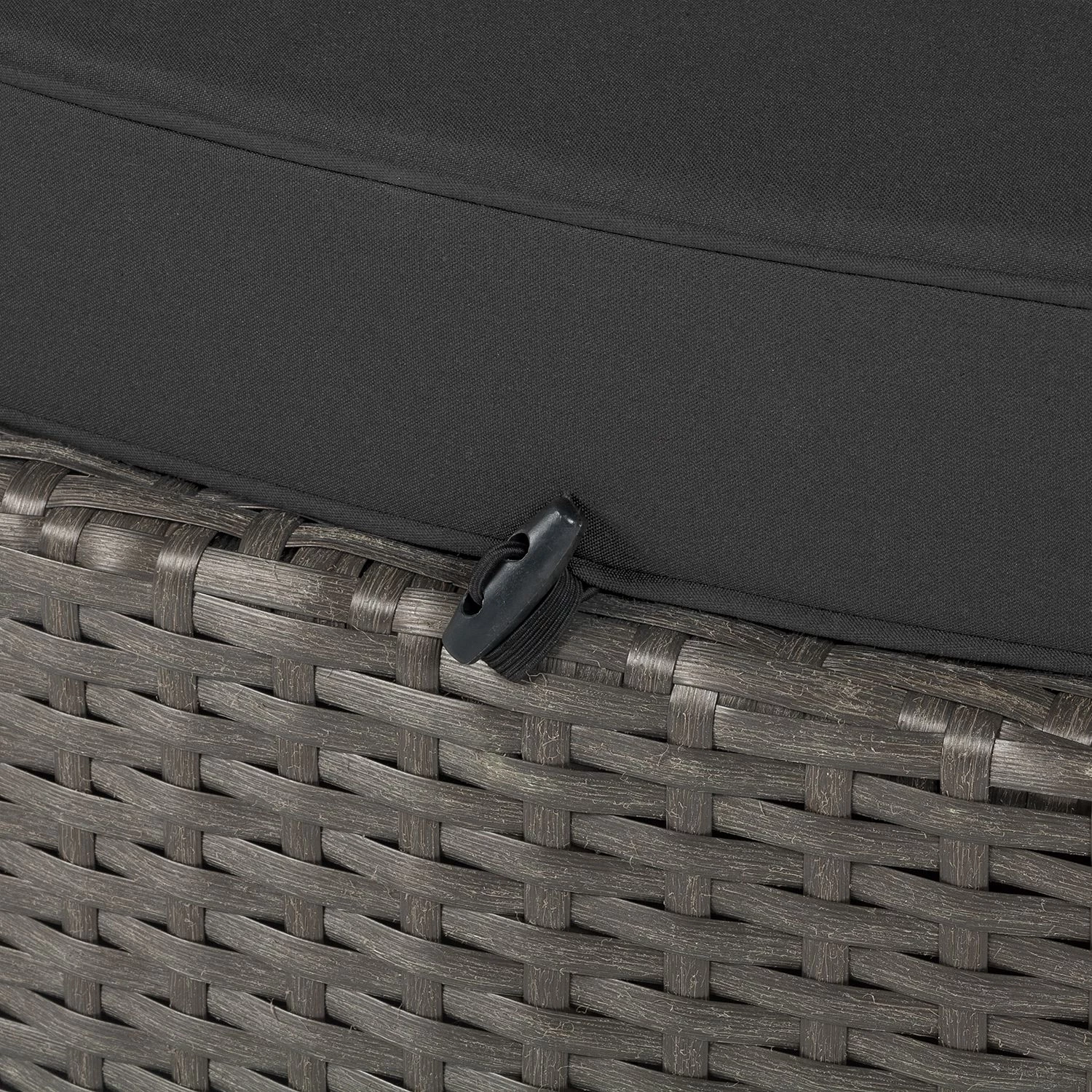 Merxx Salon de jardin modulable Riva - Polyrotin / Tissu - Gris 8 Merxx Salon de jardin modulable Riva - Polyrotin / Tissu - Gris – Image 8