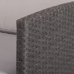 Salon de jardin Paradise Lounge - Avec repose-pieds - Polyrotin gris 24 Salon de jardin Paradise Lounge - Avec repose-pieds - Polyrotin gris -Commodes enfant Soldes sessel set paradise lounge mit hocker polyrattan grau 347298