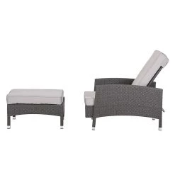 Salon de jardin Paradise Lounge - Avec repose-pieds - Polyrotin gris 18 Salon de jardin Paradise Lounge - Avec repose-pieds - Polyrotin gris -Commodes enfant Soldes sessel set paradise lounge mit hocker polyrattan grau 347306