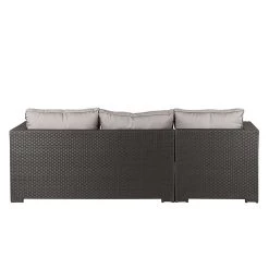 Salon de jardin Paradise Lounge - Polyrotin - Gris (3 éléments) -Commodes enfant Soldes sofa set paradise lounge 3 teilig polyrattan stoff grau grau 1363457