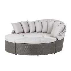 Fredriks Salon de jardin Premium Paradise Lounge - modulable - Polyrotin - Cadre en aluminium - Gris / Gris clair -Commodes enfant Soldes sonneninsel paradise lounge polyrattan grau grau 1543278