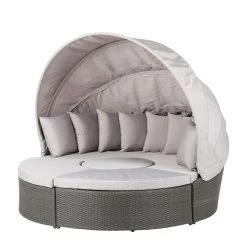 Fredriks Salon de jardin Premium Paradise Lounge - modulable - Polyrotin - Cadre en aluminium - Gris / Gris clair